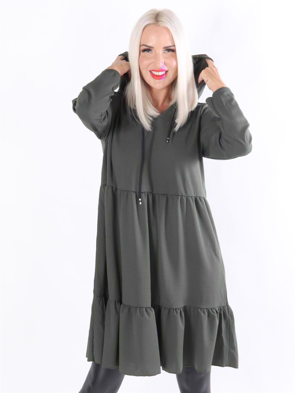 Marianna - Hoodie klänning med lager på lager look